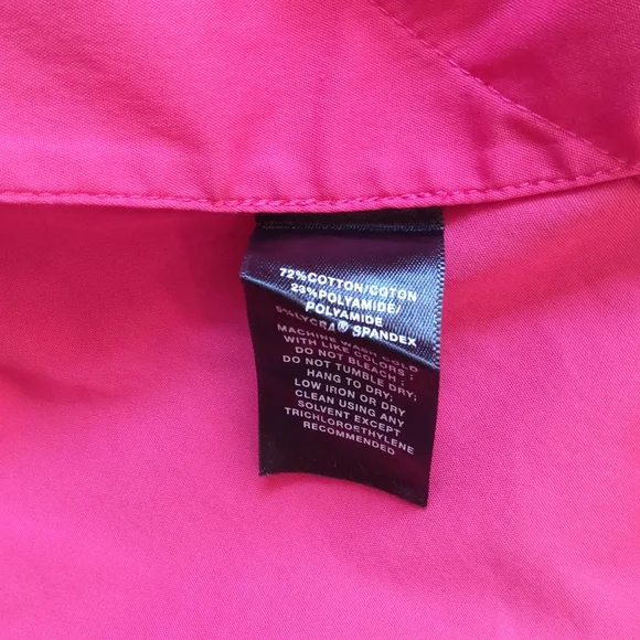 Lafayette 148 New York Hot Pink Button Down Tunic Shirt - Picture 9 of 10
